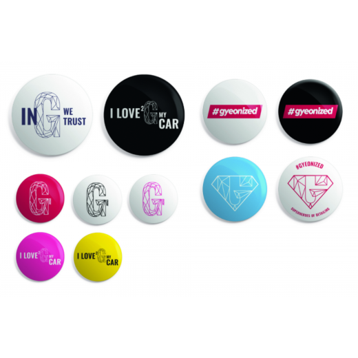 Gyeon Mix of Gyeon Badges (100 pcs) 37/44/56 mm