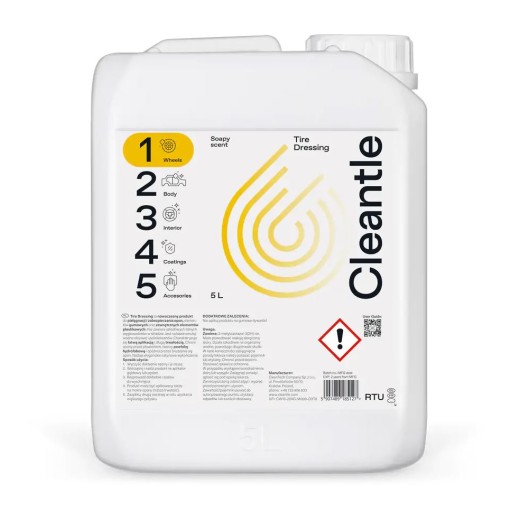 Cleantle Tire Dressing impregnálás gumiabroncsokhoz (5 l)