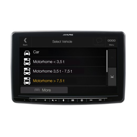 Alpine INE-F904S907 mobil navigációs kijelző